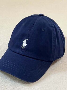 Ralph Lauren Navy Blue Polo Pony Logo Cap